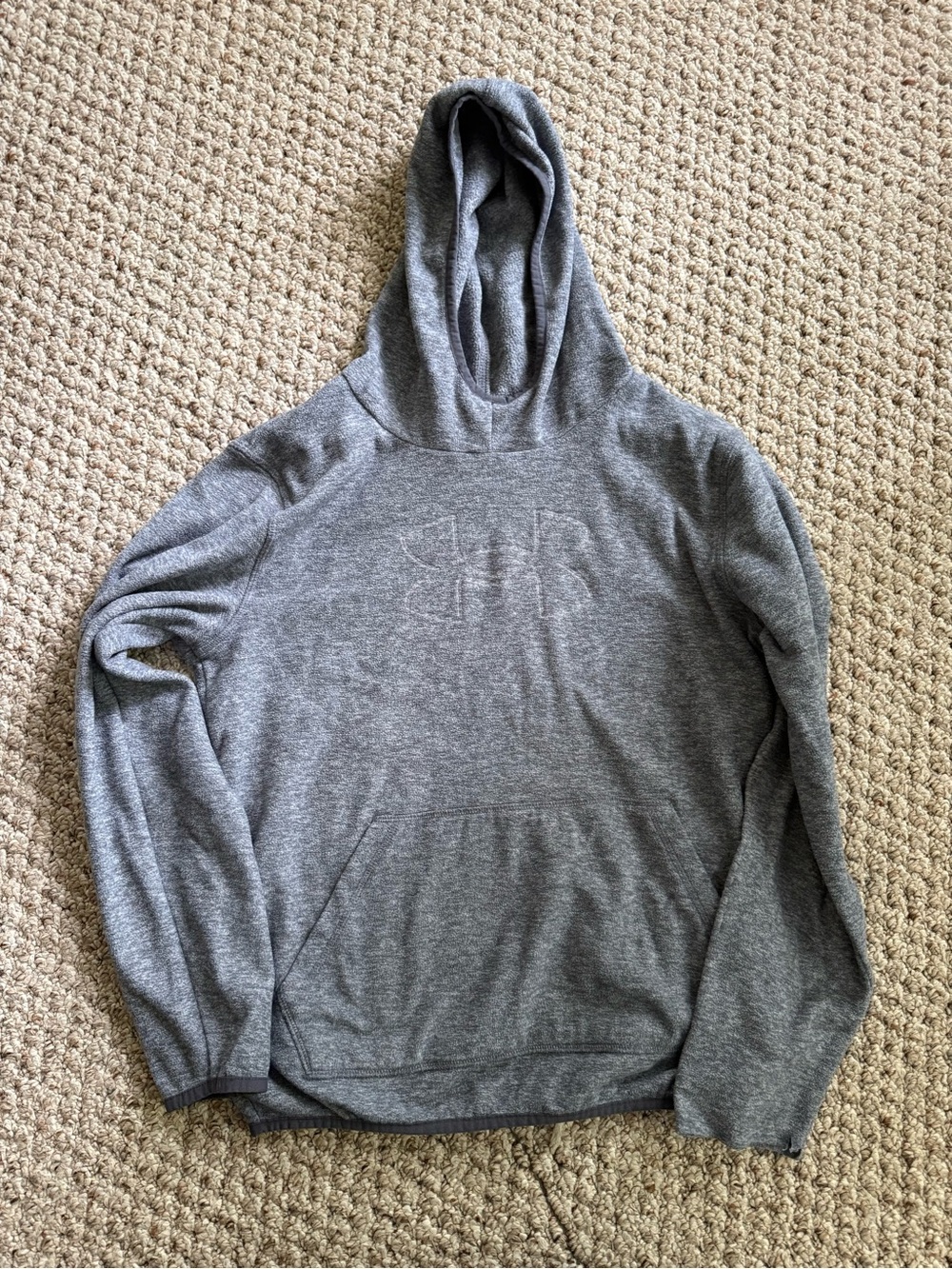 Under Armour Youth Heather Gray Hooded Pullover